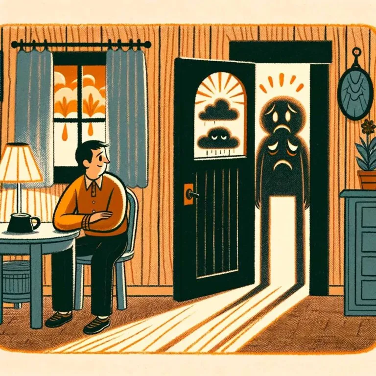 Metáfora del invitado indeseado en psicología y terapia.